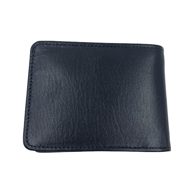 Carteira Euro Couro Masculina Preta - Preto Tamanho U