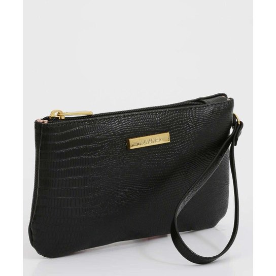 Carteira Feminina Textura Via Uno - 10049465129 - Preto