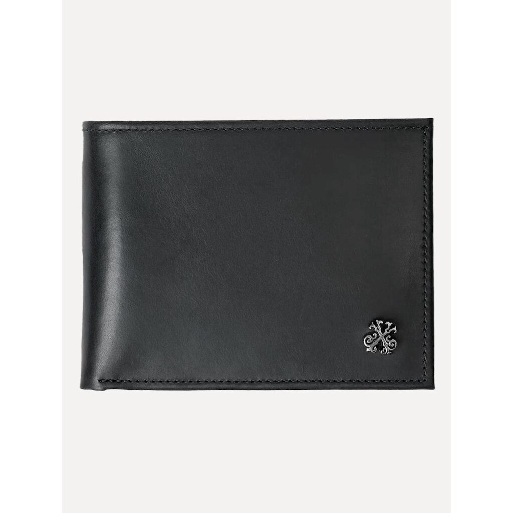 Carteira John John Masculina Couro Porta Cartão Caius Preta