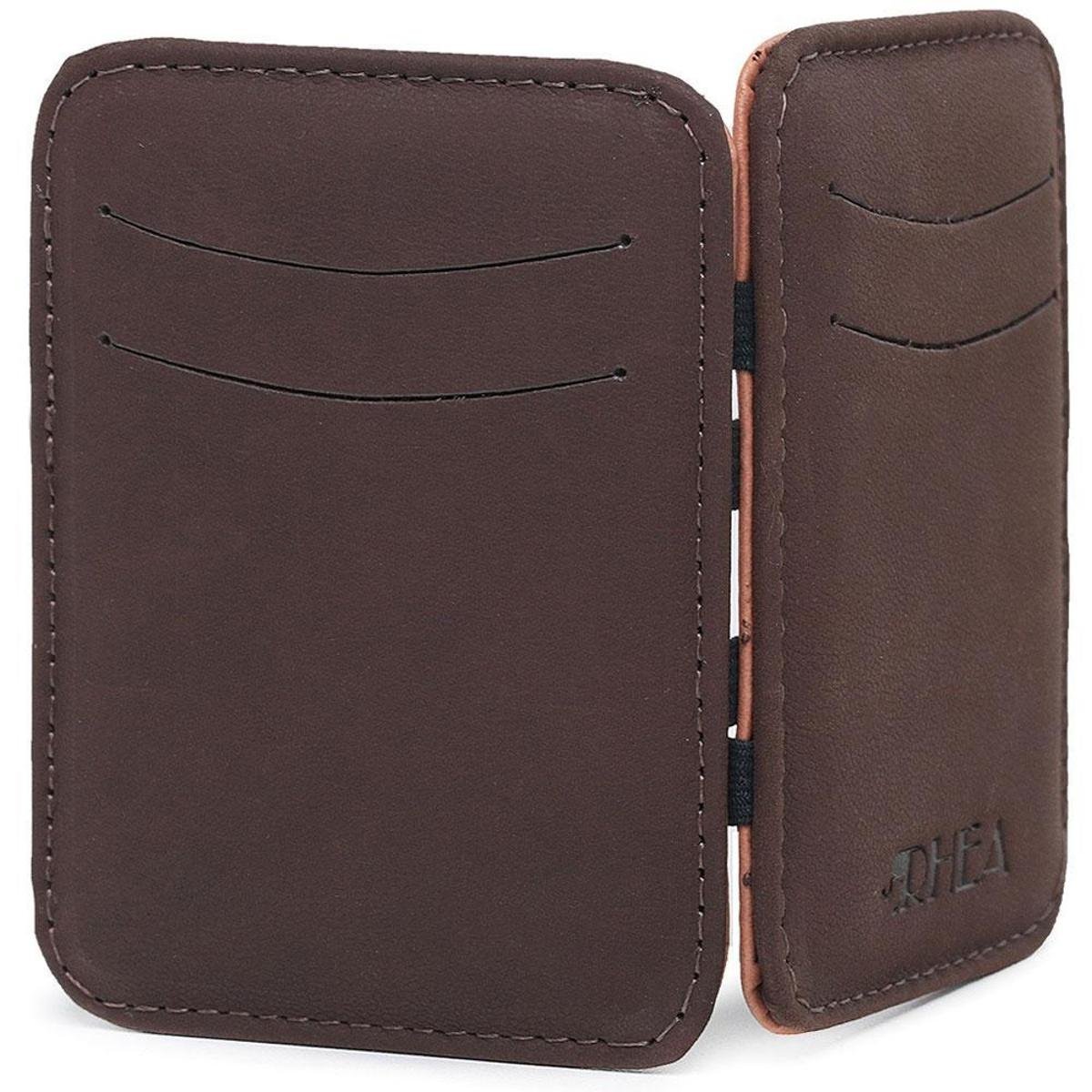 Carteira Magica Masculina Couro Porta Cartao Basica Menor preço em Carteira Magica Masculina Couro Porta Cartao Basica