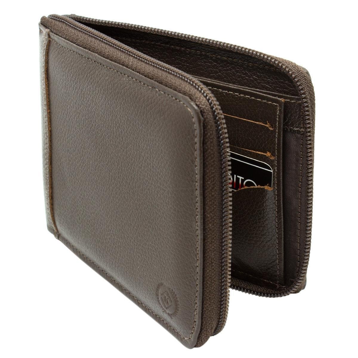 Carteira Masculina Couro Legítimo Zíper Porta Cartão moedas com caixa Presente Cod 830 Menor preço em Carteira Masculina Couro Legítimo Zíper Porta Cartão moedas com caixa Presente Cod 830