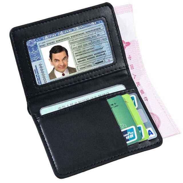 CARTEIRA MASCULINA COURO PEQUENA PORTA DOCUMENTOS MODERNA