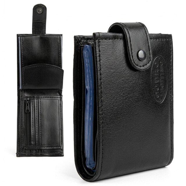 Carteira Masculina De Bolso Material Sintético Com Fecho