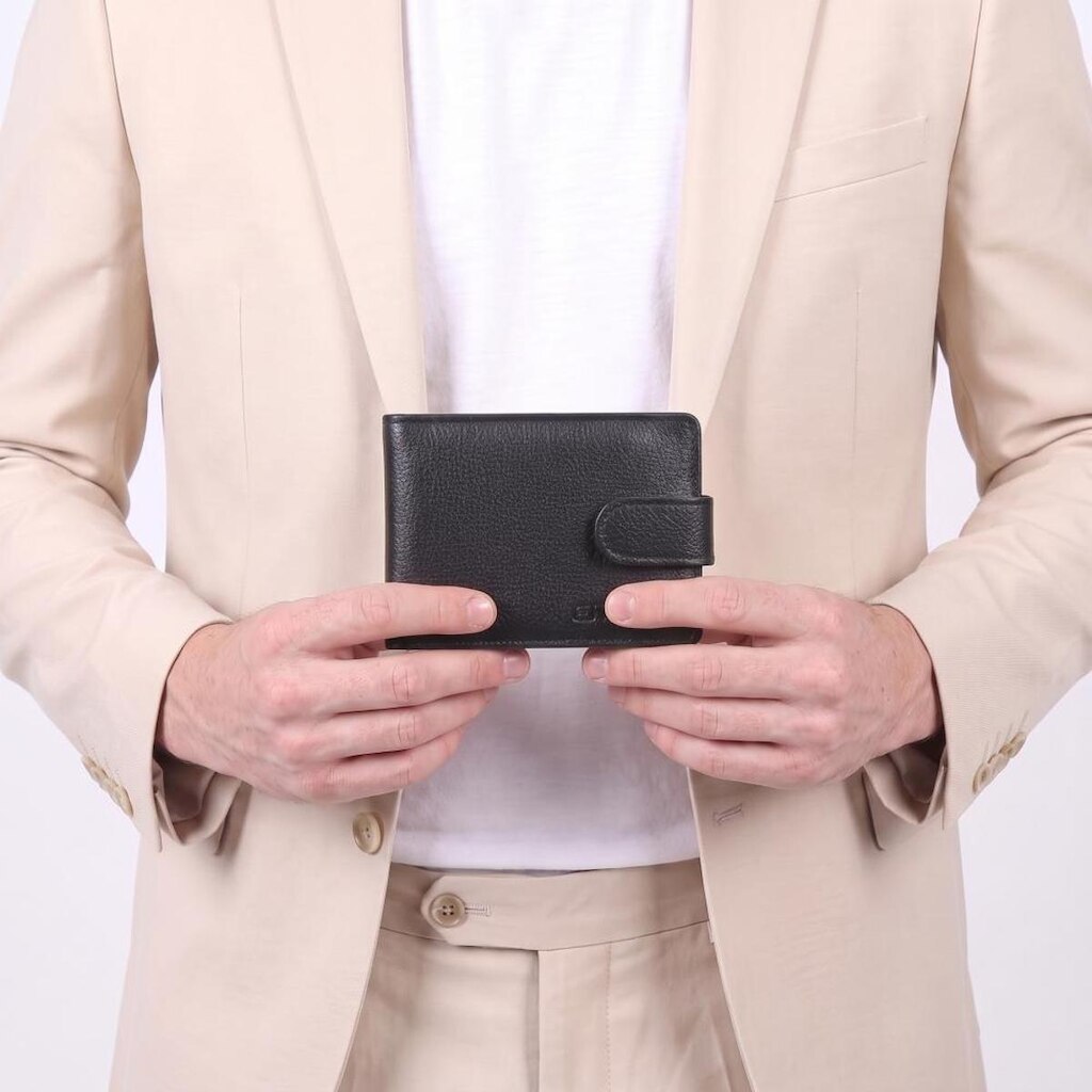 Carteira Masculina de Couro com Compartimentos