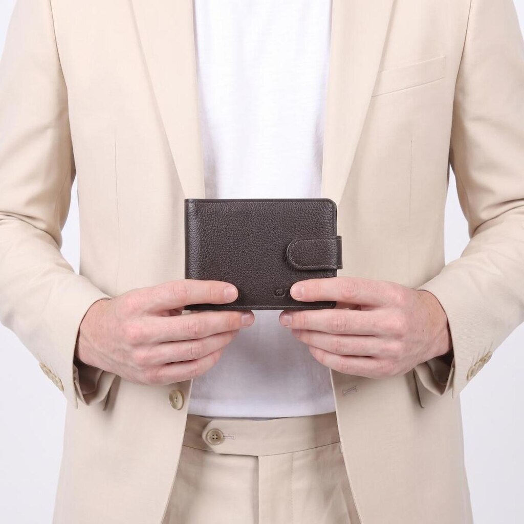 Carteira Masculina de Couro com Compartimentos
