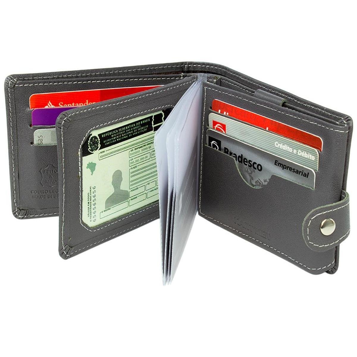 Carteira Masculina De Couro Legítimo Kartmen 560 Menor preço em Carteira Masculina De Couro Legítimo Kartmen 560