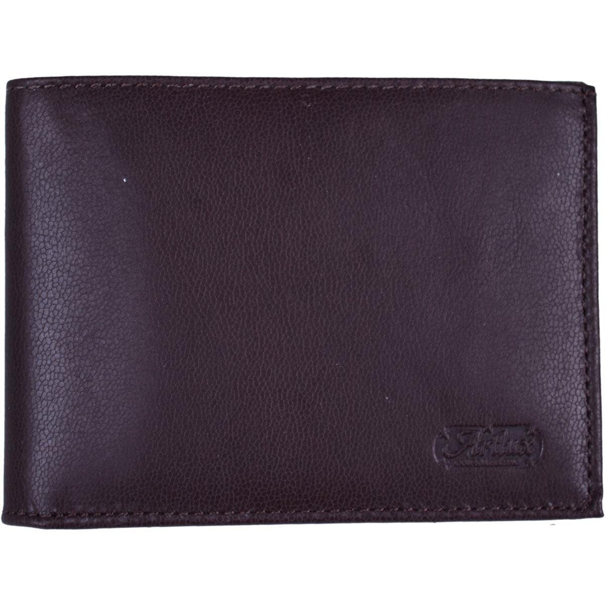 Carteira Masculina de Couro - Café Menor preço em Carteira Masculina de Couro - Café