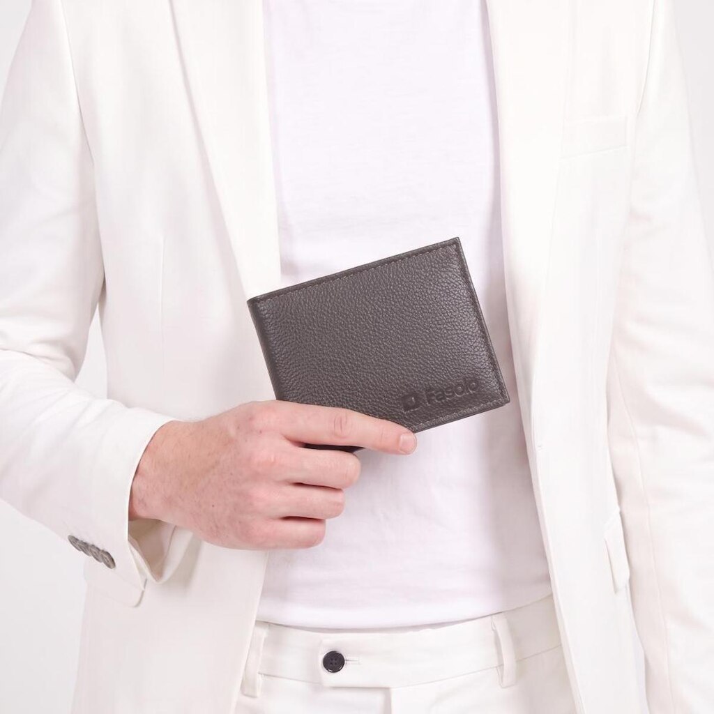 Carteira Masculina em Couro Legítimo com Porta Cartões