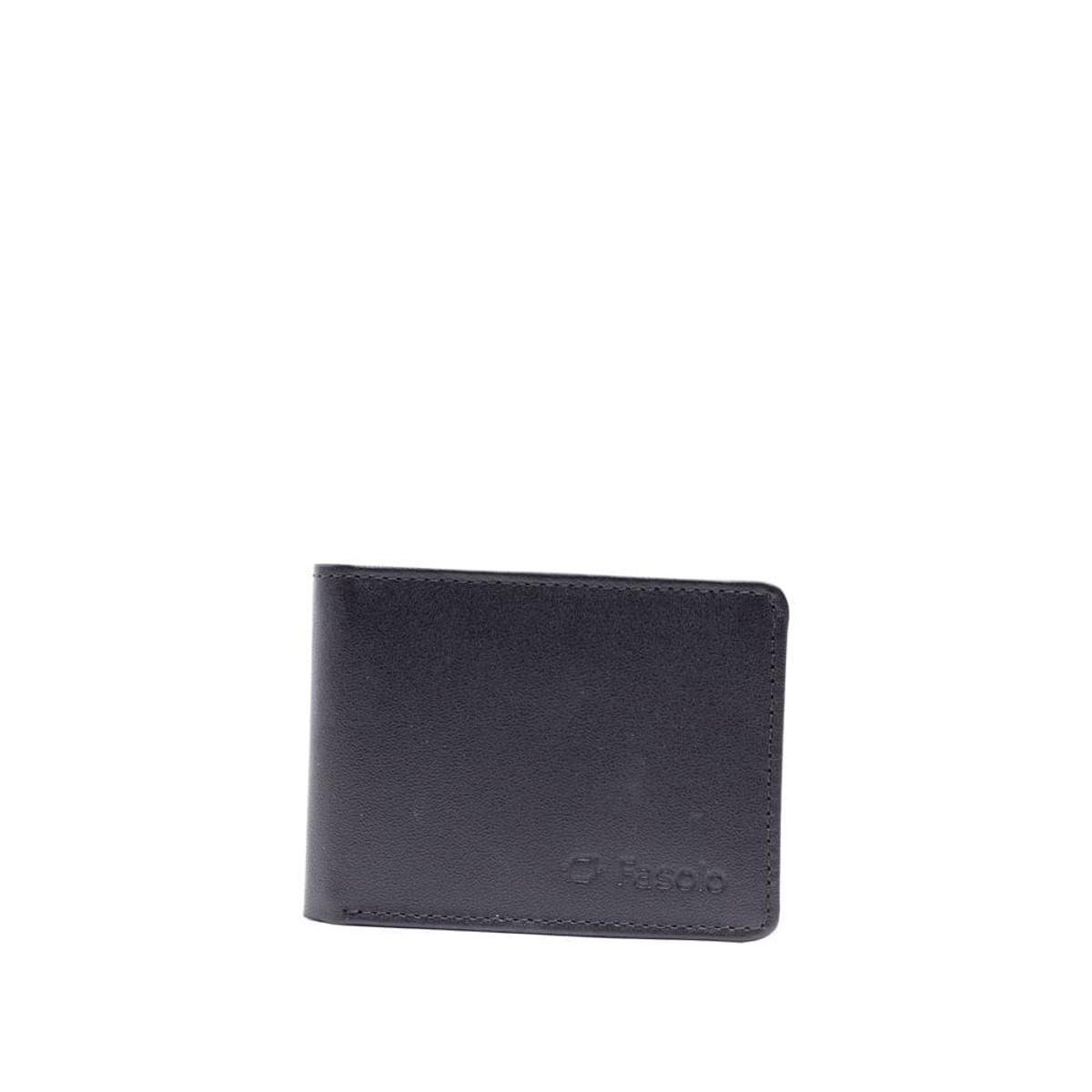 Carteira Masculina Fasolo Couro Preto Menor preço em Carteira Masculina Fasolo Couro Preto