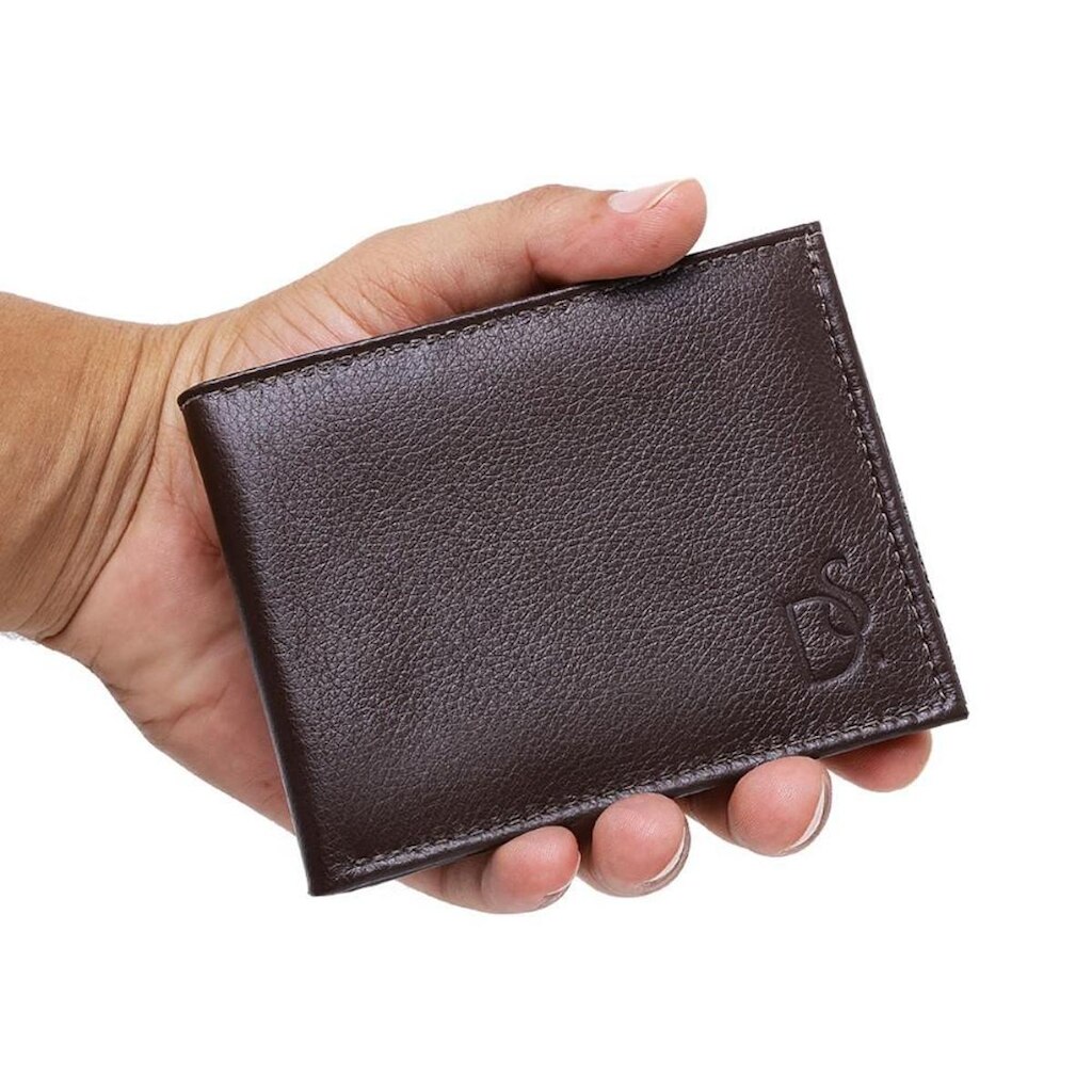 Carteira Masculina Grande Couro Com Porta Moedas Cabe CNH Dinheiro Divisorias Cartoes