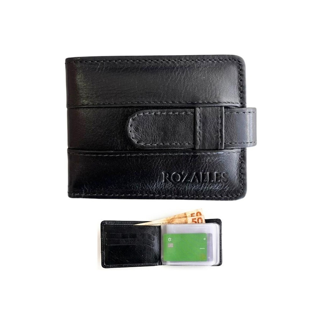 Carteira Masculina Horizontal Couro Legitimo Fivela