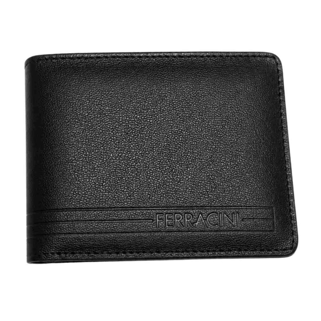 CARTEIRA MASCULINA MODERNA FERRACINI PRETA