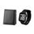 carteira masculina slim porta cartão + relogio digital - Preto