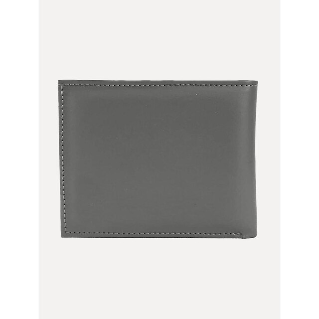 Carteira Original Penguin Masculina Couro Lisa Logo Grafite