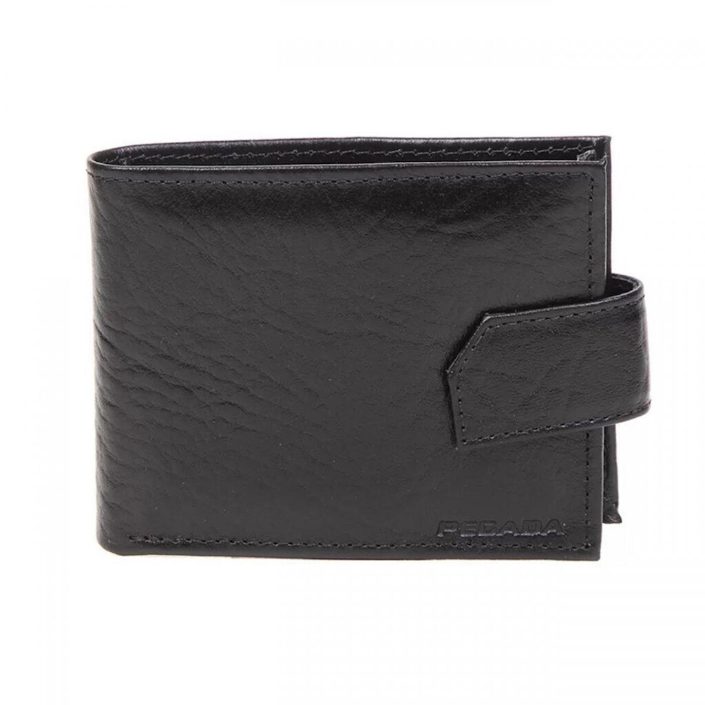 Carteira Pegada Masculina em Couro Preto 34101-07