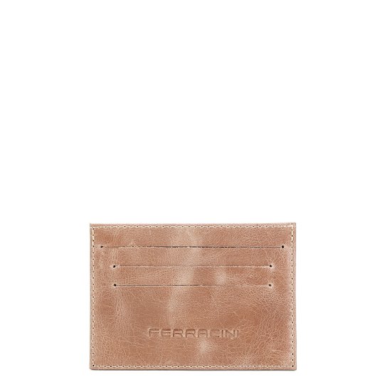 Carteira Porta Cartões Couro Ferracini Masculina - Chumbo