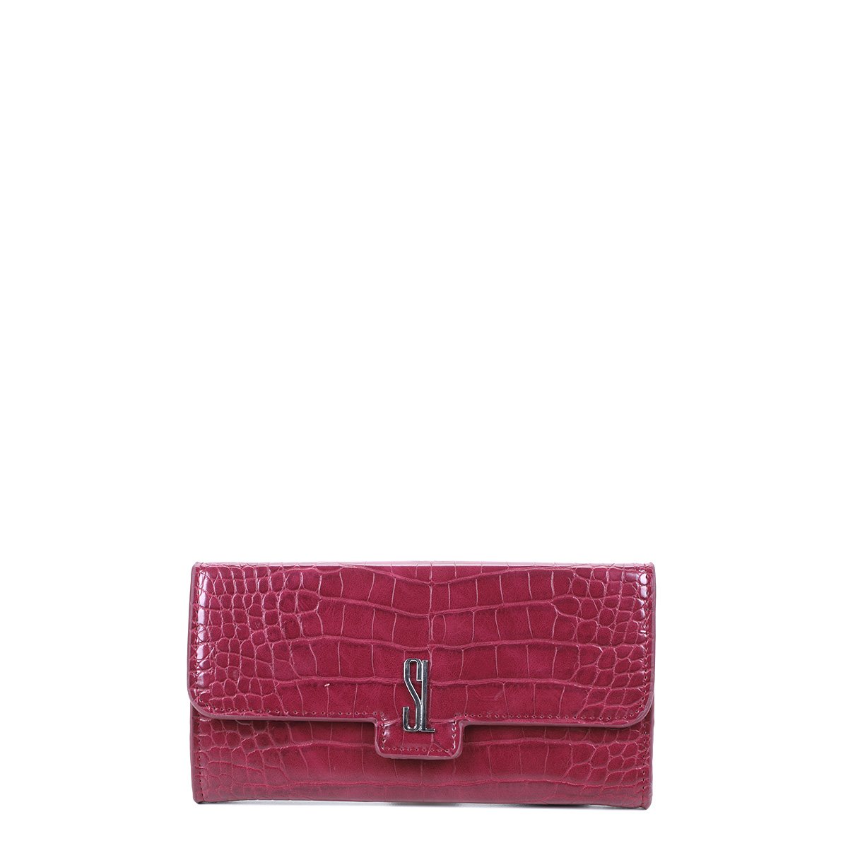 Carteira Santa Lolla Croco Feminina - Vinho Menor preço em Carteira Santa Lolla Croco Feminina - Vinho