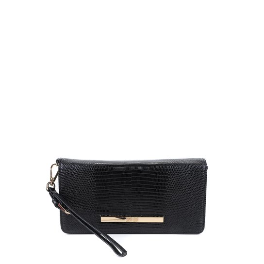Carteira Santa Lolla Lizard Feminina - Preto
