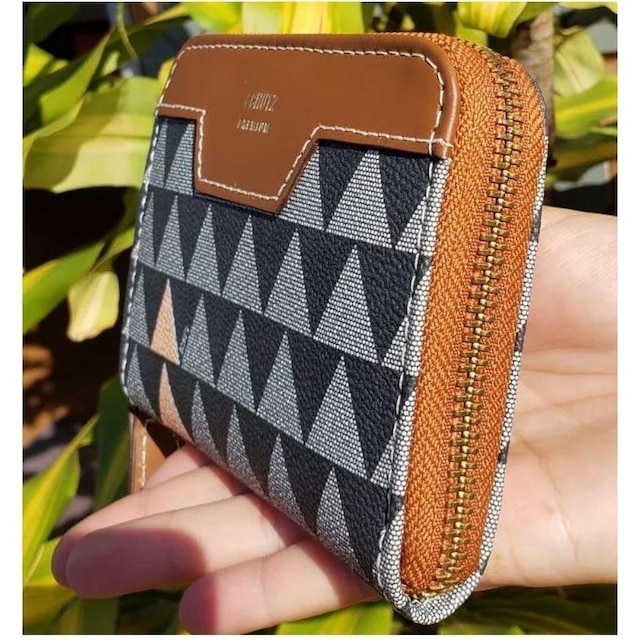 CARTEIRA SCHUTZ TRIANGLE PEQUENA MARROM