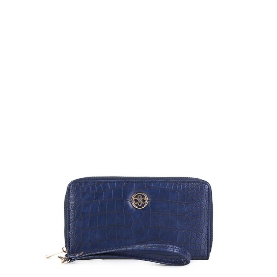 Carteira Shoestock Wild Croco Feminina - Marinho