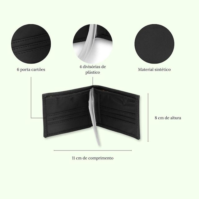 Carteira Sintético Masculino Porta Cartões - Schiareli