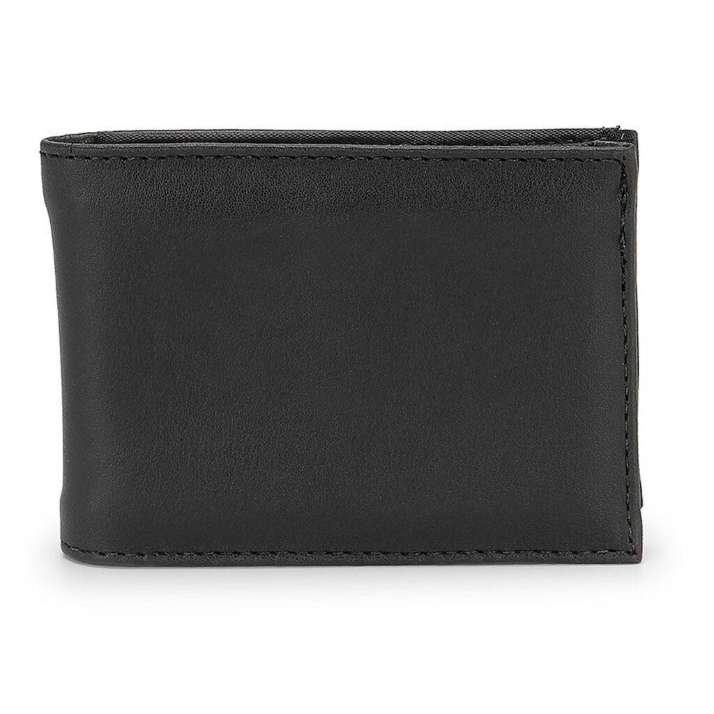 Carteira Slim Masculina Preta Sintetica Com Porta Cartao 222