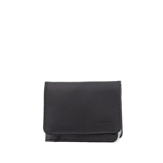 Carteira Woche Couro Liso Preto - U - Preto