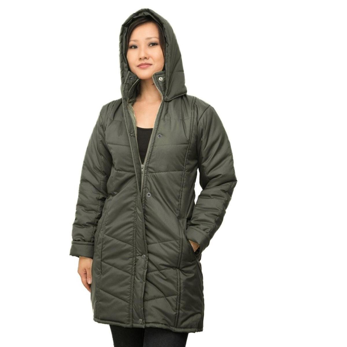 Casaco Acolchoado feminino Impermeável Calça Térmica Frio