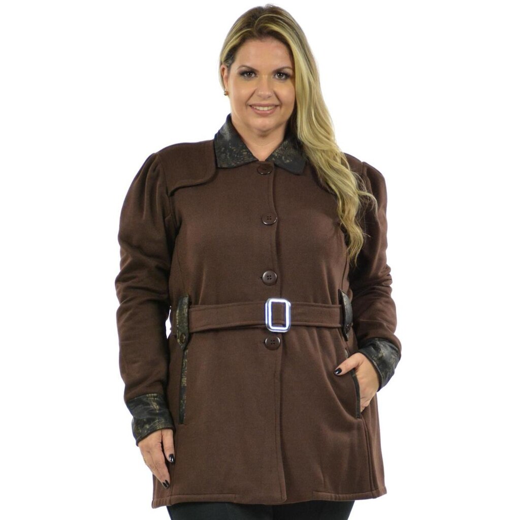Casaco belabê plus size fenomenal Preto 56