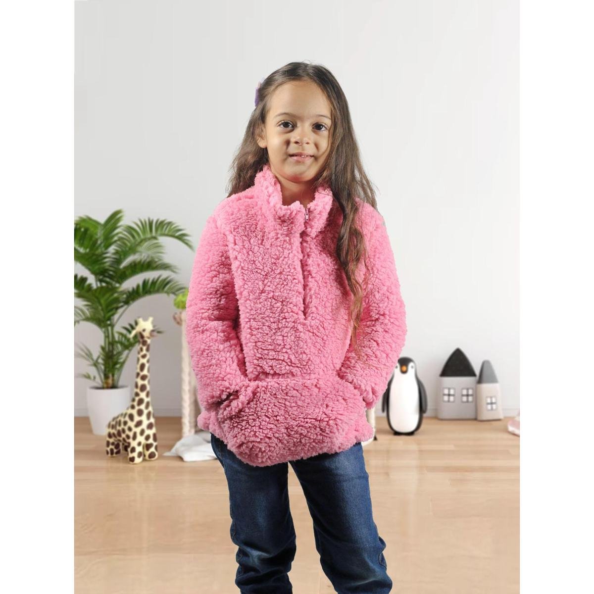 Casaco Blusa De Frio Infantil Pele De Carneiro Quentinho Top Zattini