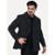 Casaco Calvin Klein Jeans Masculina Lã Liso Botões Preto - Preto