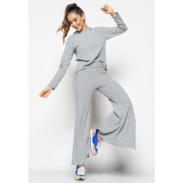 Casaco Comfy Malha Canelada Com Capuz Salvatore Fashion