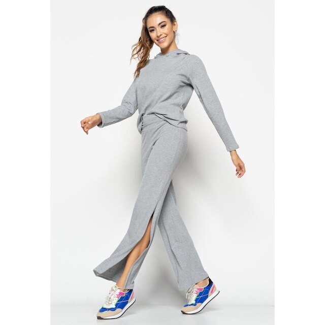 Casaco Comfy Malha Canelada Com Capuz Salvatore Fashion