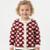 Casaco Corações Jacquard Tricô Kids - Vermelho
