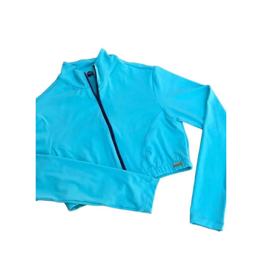 Casaco Cropped Fitness DRISHEER Zíper Catherine feminino