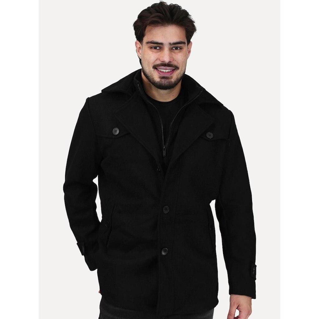 Casaco Dixen Masculina Blazer Gola Removível Preto