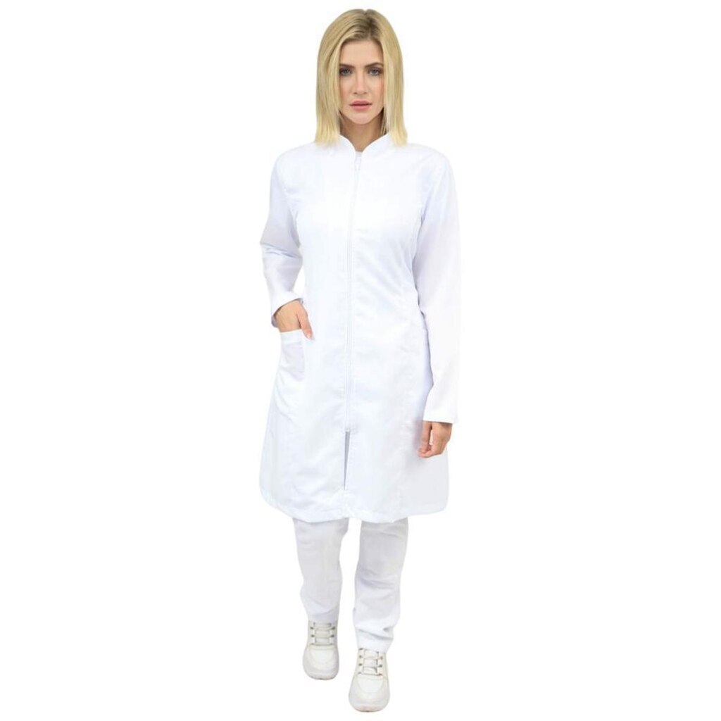 Casaco Feminino com Zíper - Jaleca Esteticista - Scrub