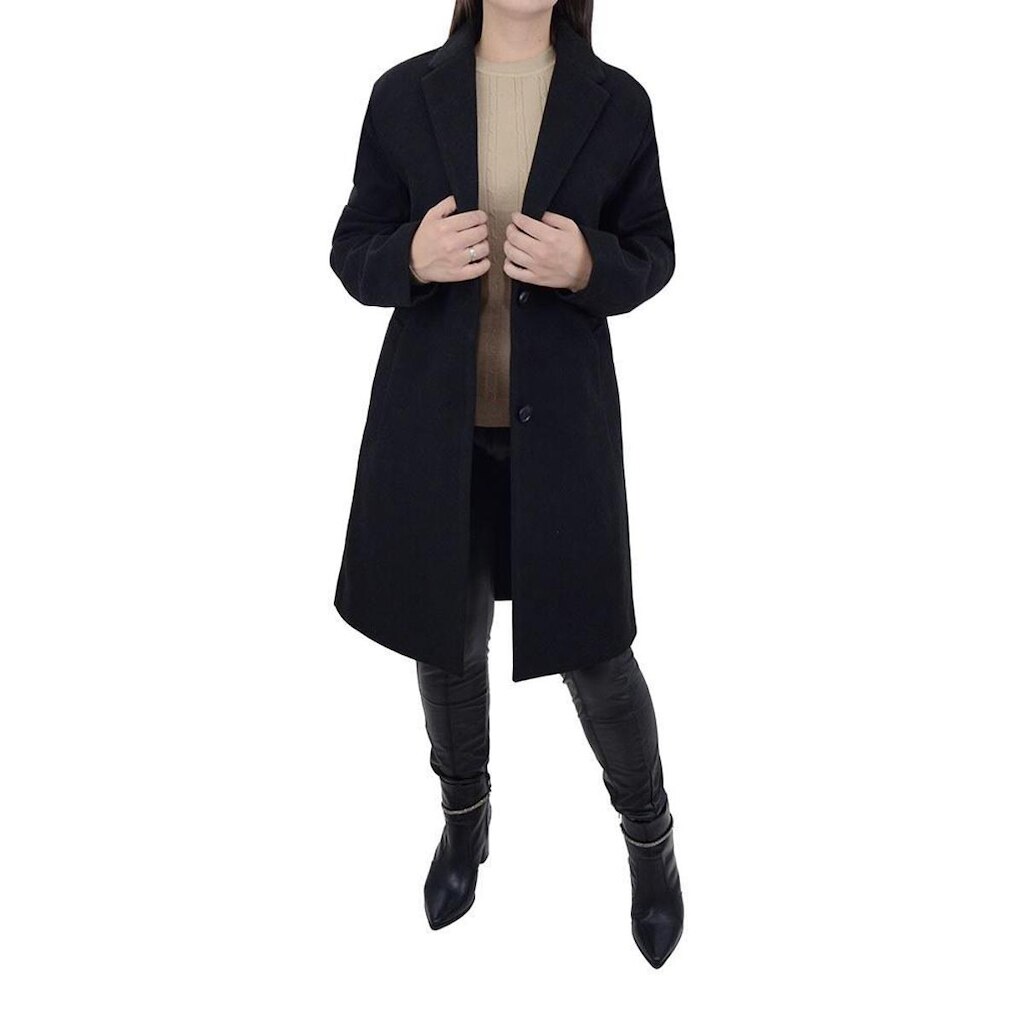 Casaco Feminino Facinelli By Mooncity Longo Preto - 610234