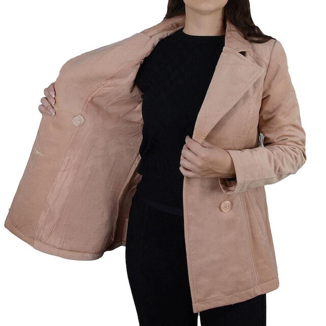 Casaco Feminino Facinelli By Mooncity Veludo Rosa - 610228