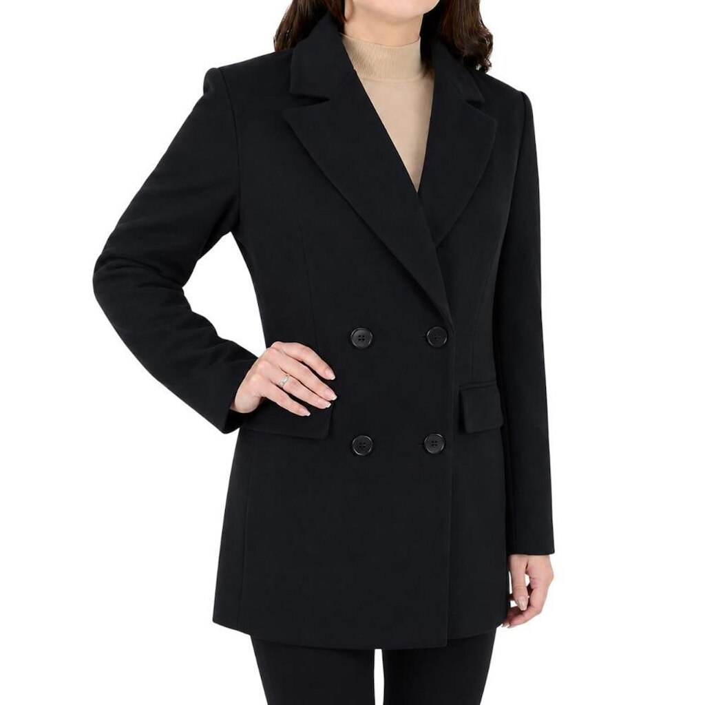 Casaco Feminino Pellini Transpassado Aveludado Preto PL3671