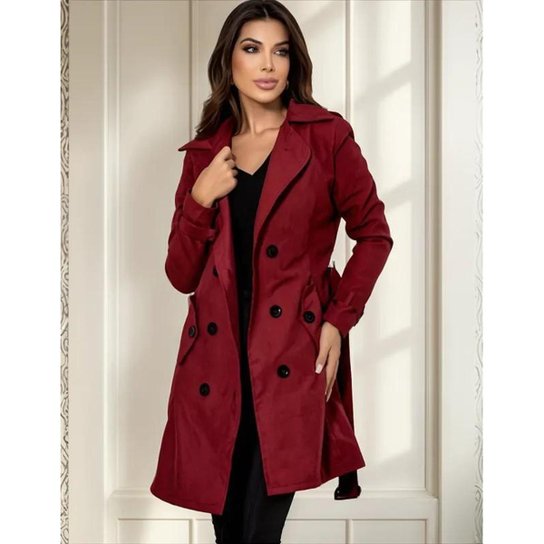 Casaco feminino Sobretudo Blazer com Botões ideia de presente dia