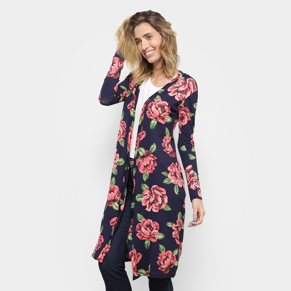 casaco floral feminino
