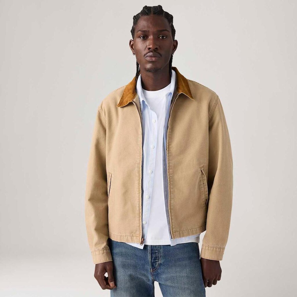 Casaco Jeans Levi's Castro com Zíper Caqui Masculino