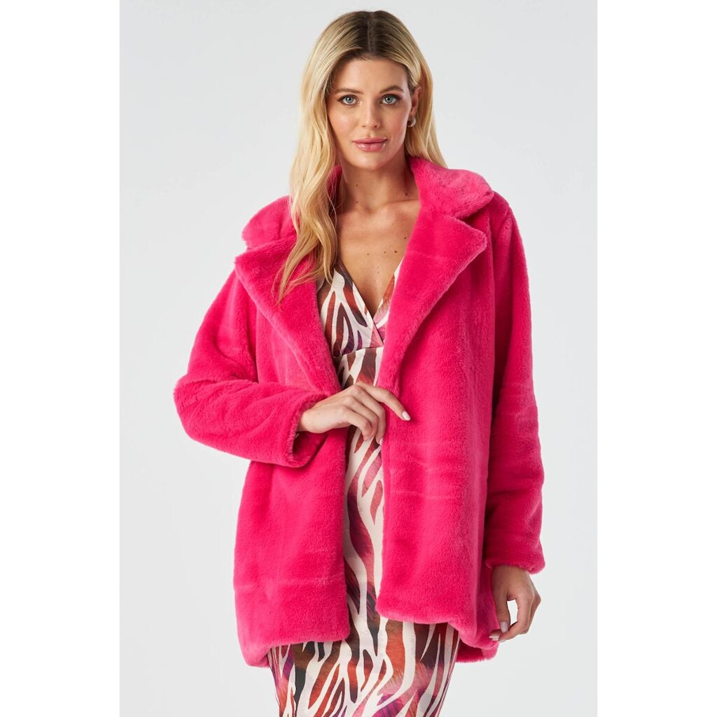 Casaco Longo PKS Pêlo Rosa-GG