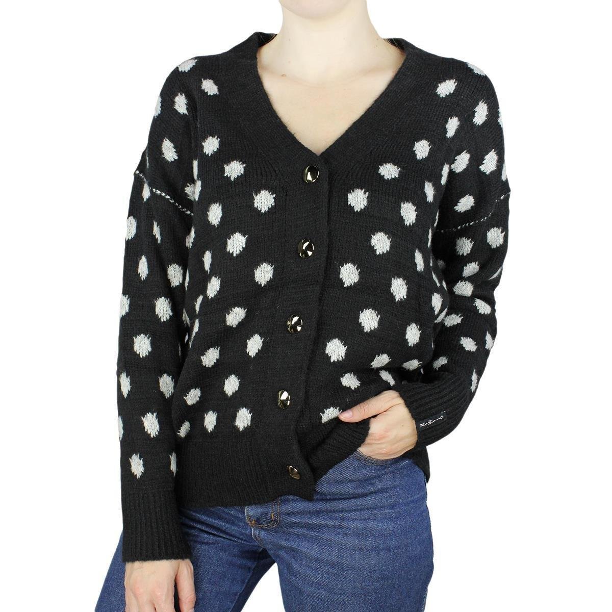 casaco de malha feminino preto