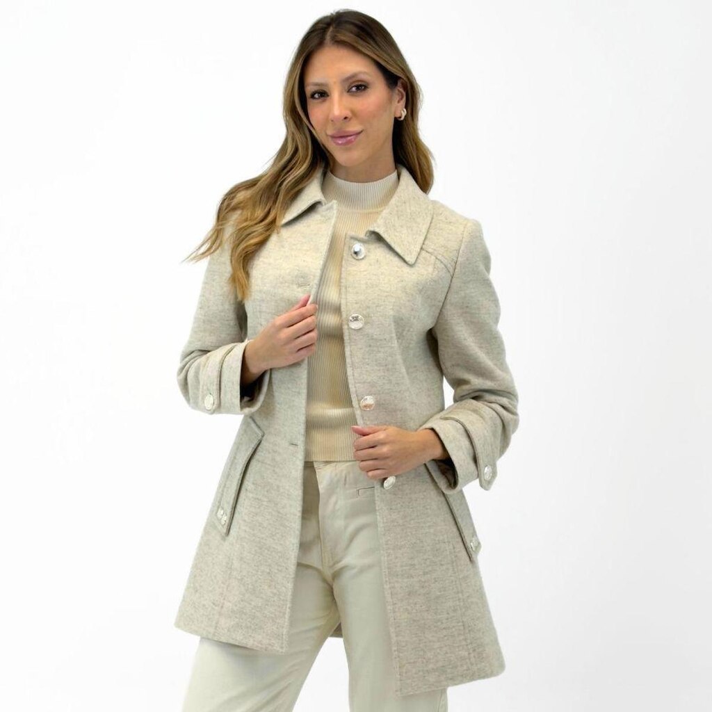 Casaco Malise 7/8 em Lã Batida Feminino
