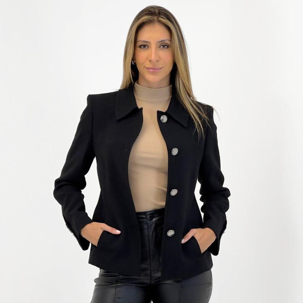 Casaco Malise Curto Malha Executive Feminino