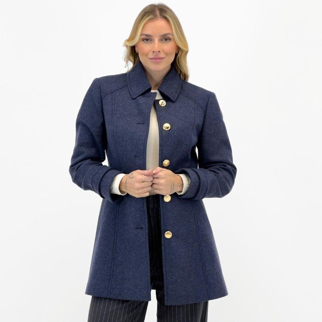 Casaco Malise Médio Lã Batida Feminino