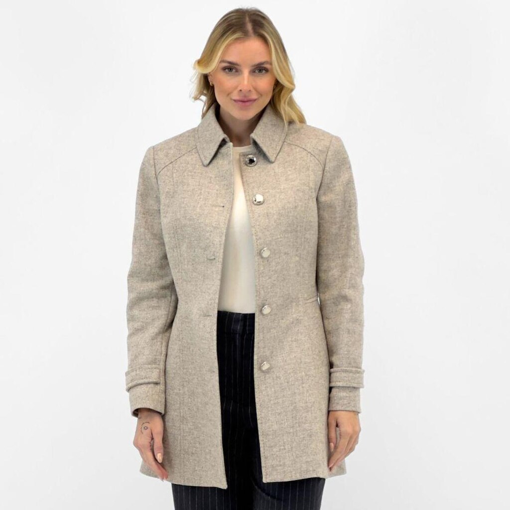 Casaco Malise Médio Lã Batida Feminino