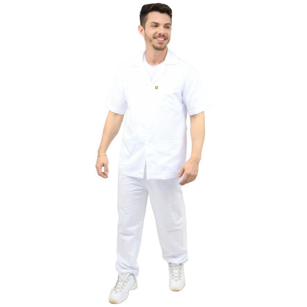 Casaco Masculino Manga Curta Branco